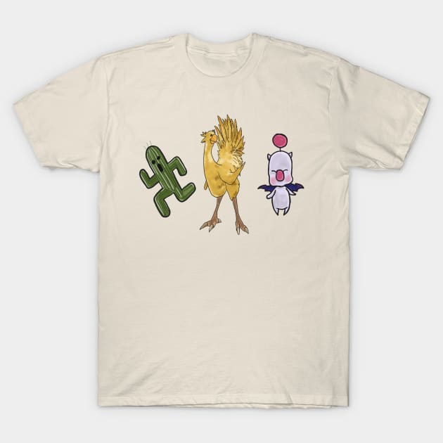 Final Fantasy Trio T-Shirt by tesiamarieart